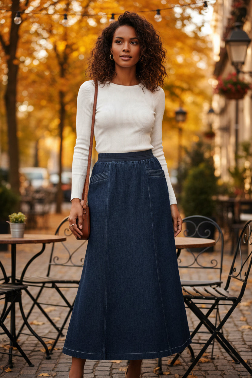 Andrea2 Denim Skirt