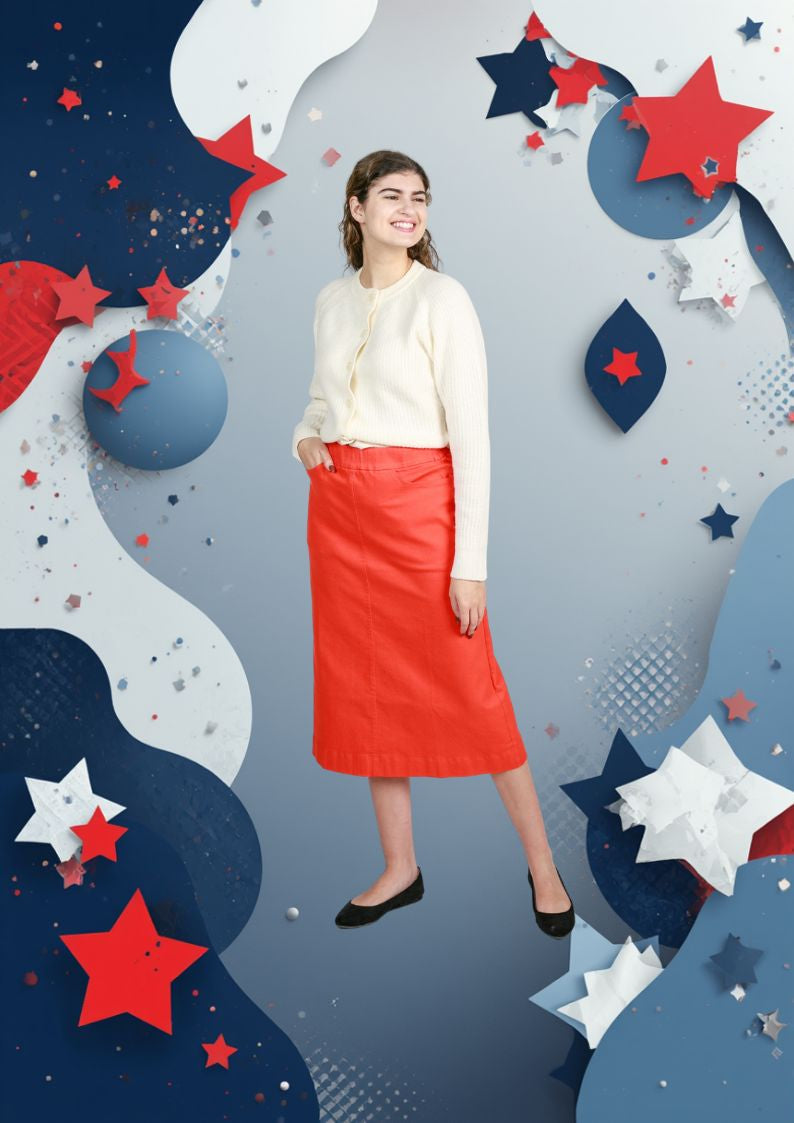 nC Signature Persimmon Denim Skirt