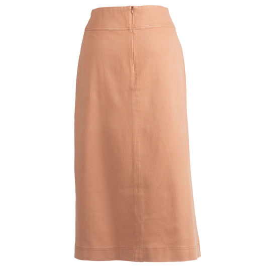 This classic A-line is crafted in a feminine rose color fabric