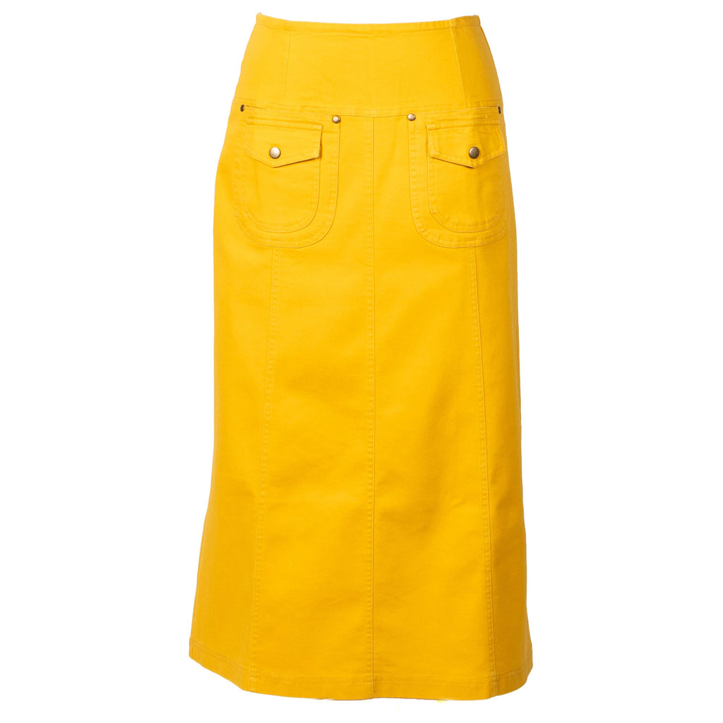 Button Up High Waisted Denim Skirt — YELLOW SUB TRADING
