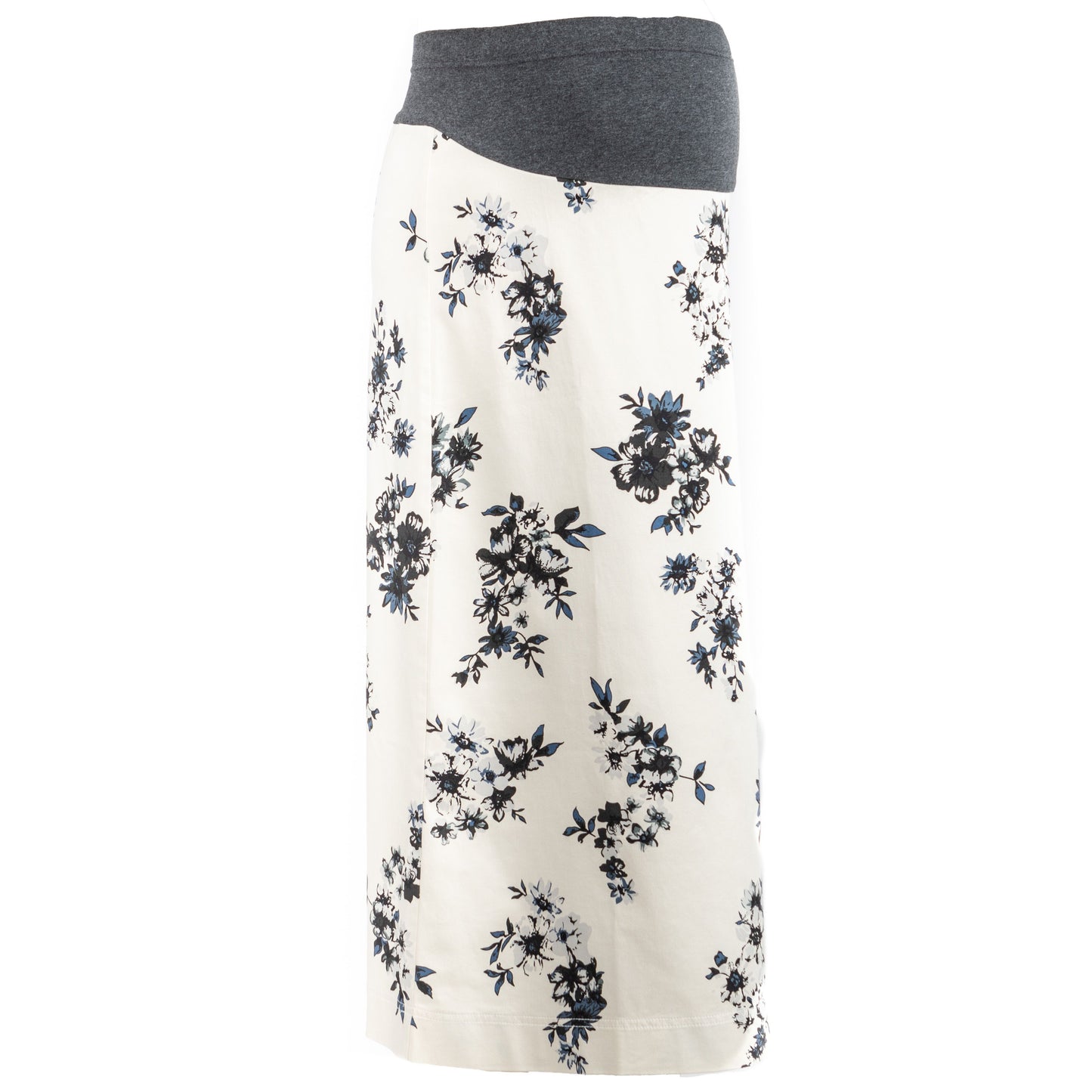 Long modest maternity dressy skirt in black, blue, grey gray