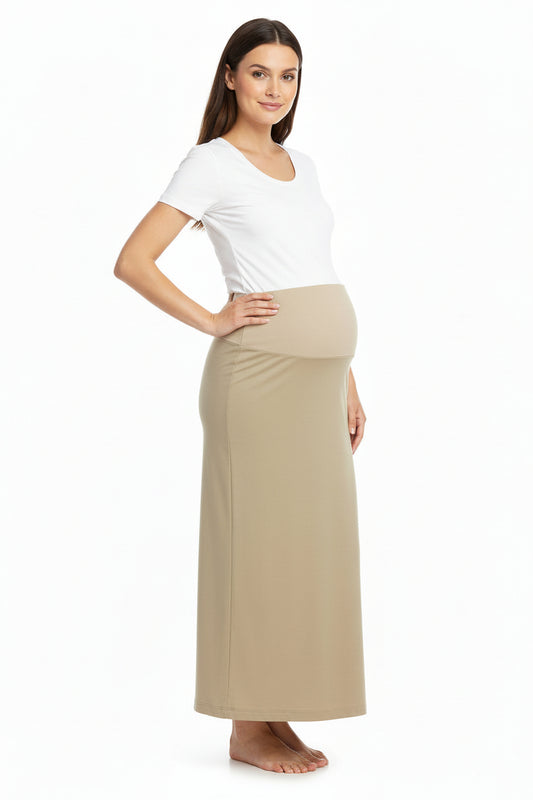Maternity Skirt A-Line Khaki