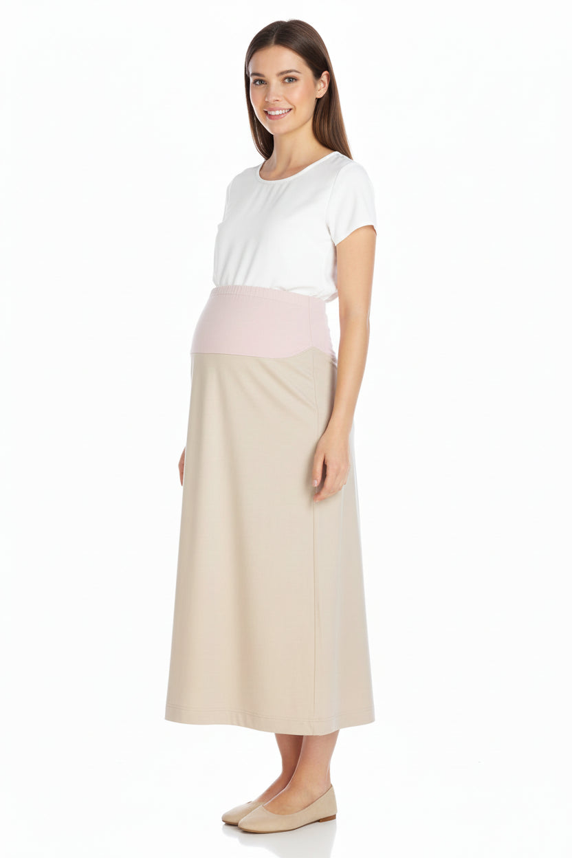 Maternity Skirt A-Line Khaki