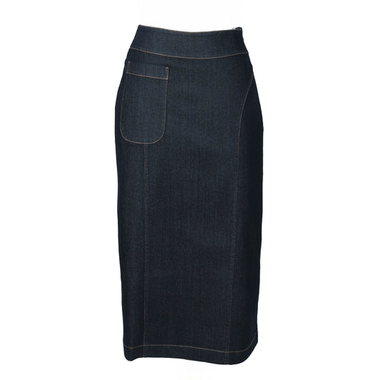 A-line Denim Skirt with Pocket