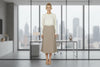 Andrea Khaki Skirt