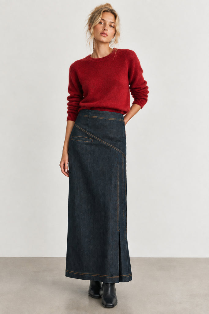 Annie Dark Denim Skirt