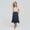 Double Ruffle Skirt Denim Blue