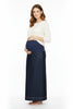 Maternity Skirt A-line Denim Blue