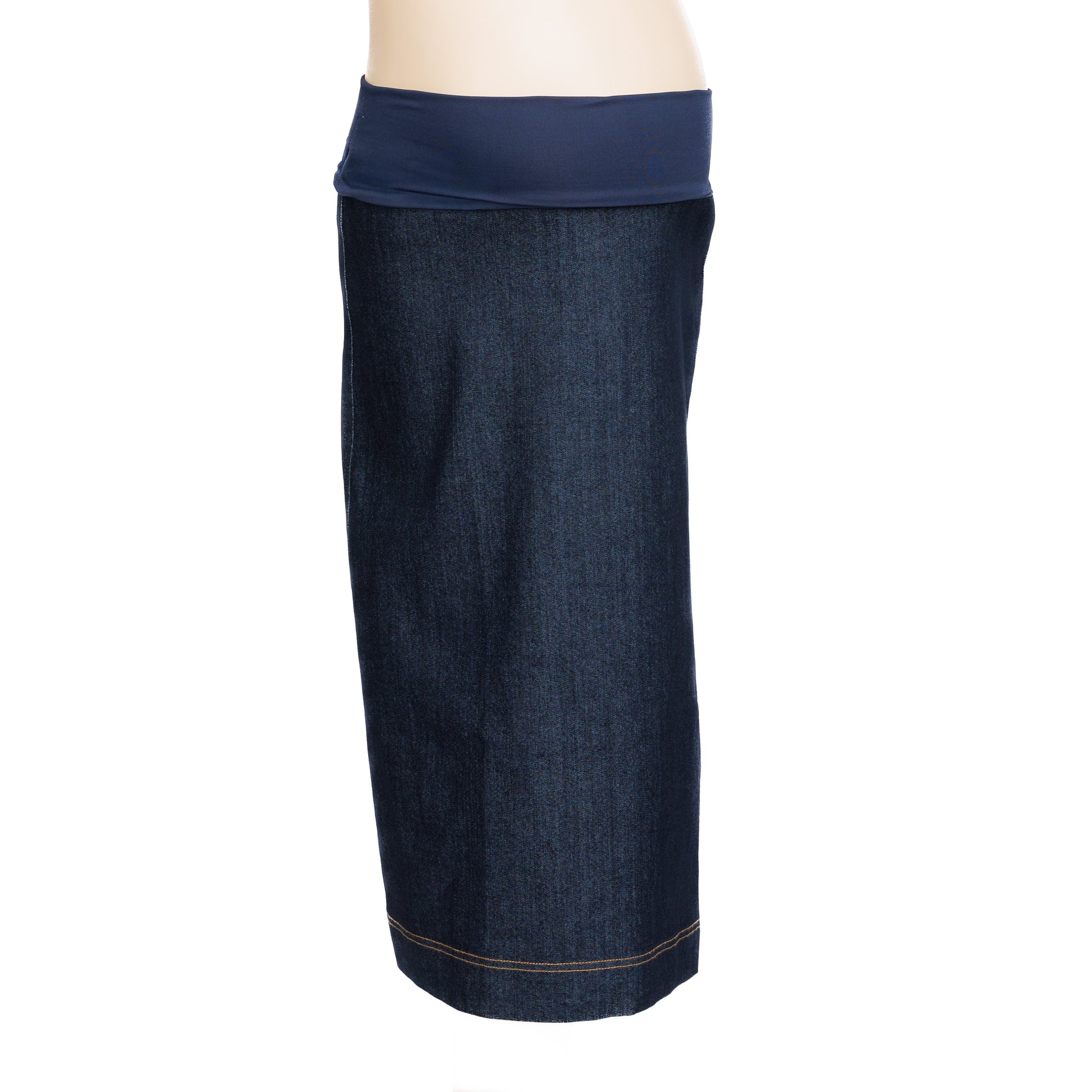 Maternity Skirt A-line Denim Blue