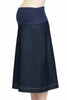 Maternity Skirt A-line Denim Blue