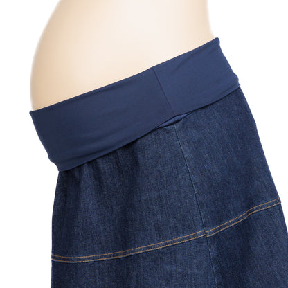 Maternity Skirt Tiered Denim