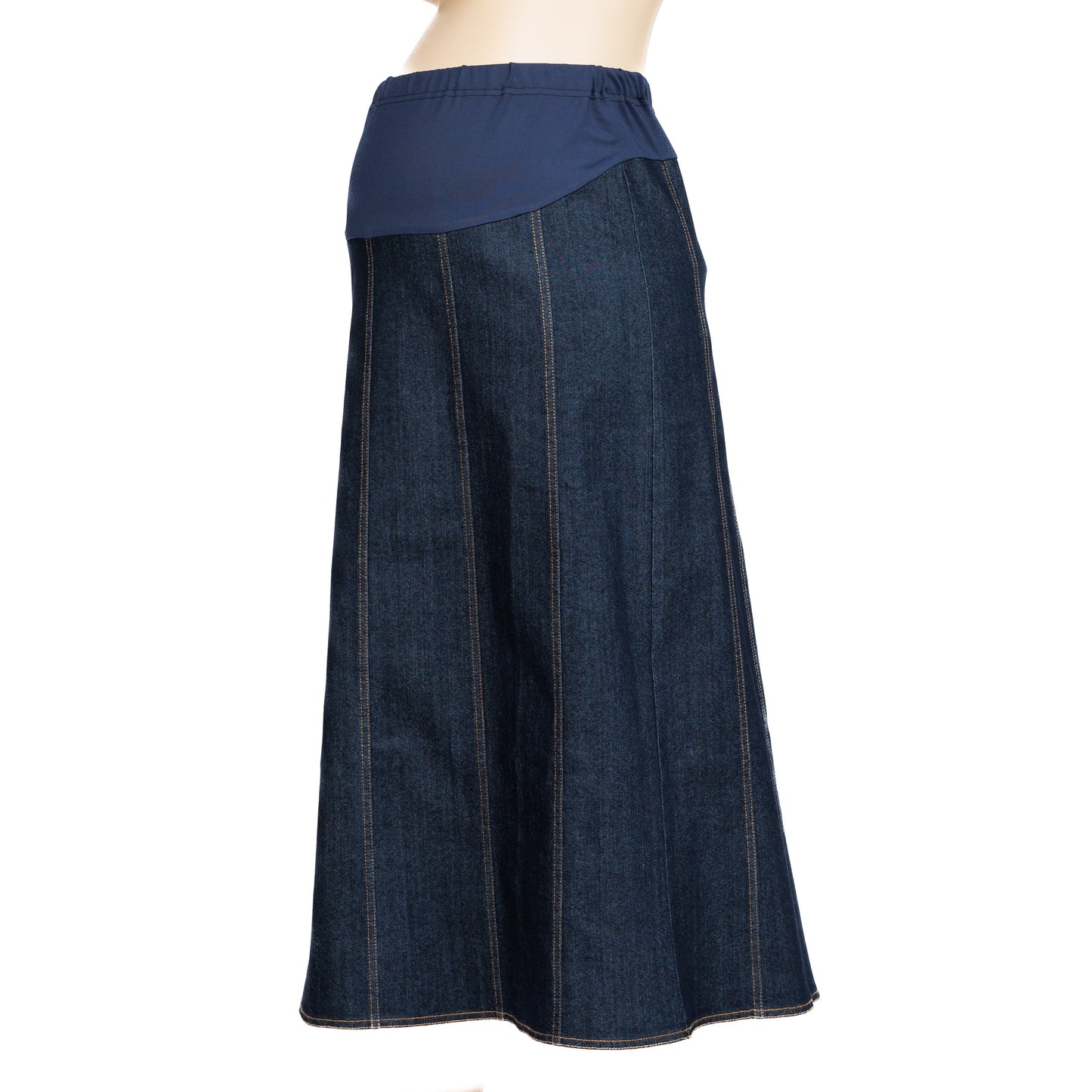 Maternity Skirt - Multi Panel Denim