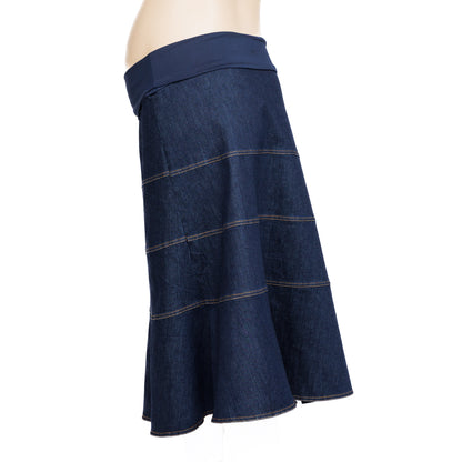 Maternity Skirt Tiered Denim