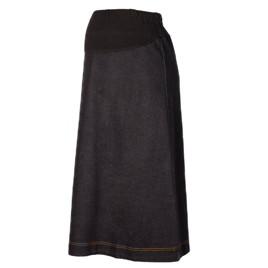 Maternity Skirt A-line Black Denim