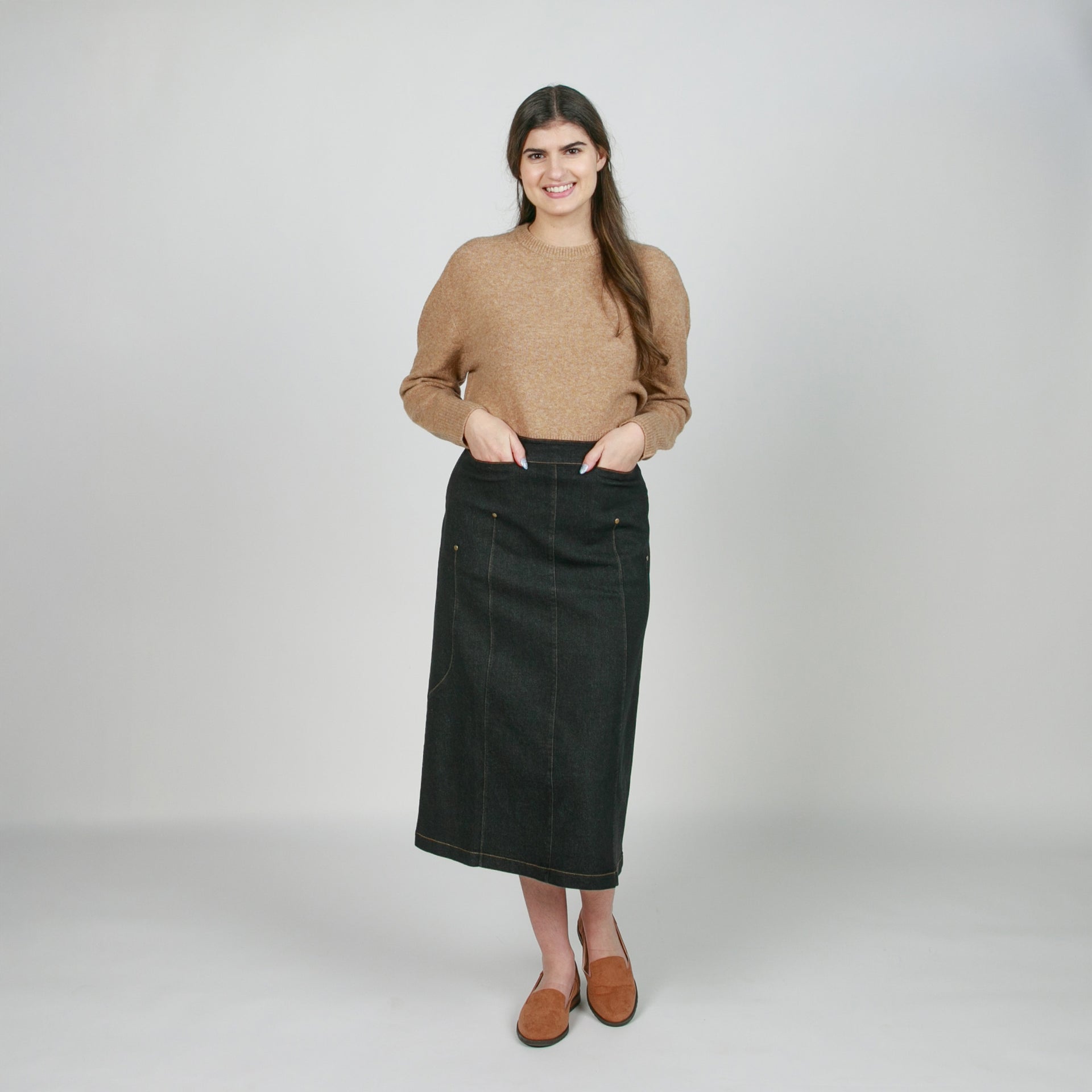 No Ziggy Black Denim Skirt – newCreation Apparel