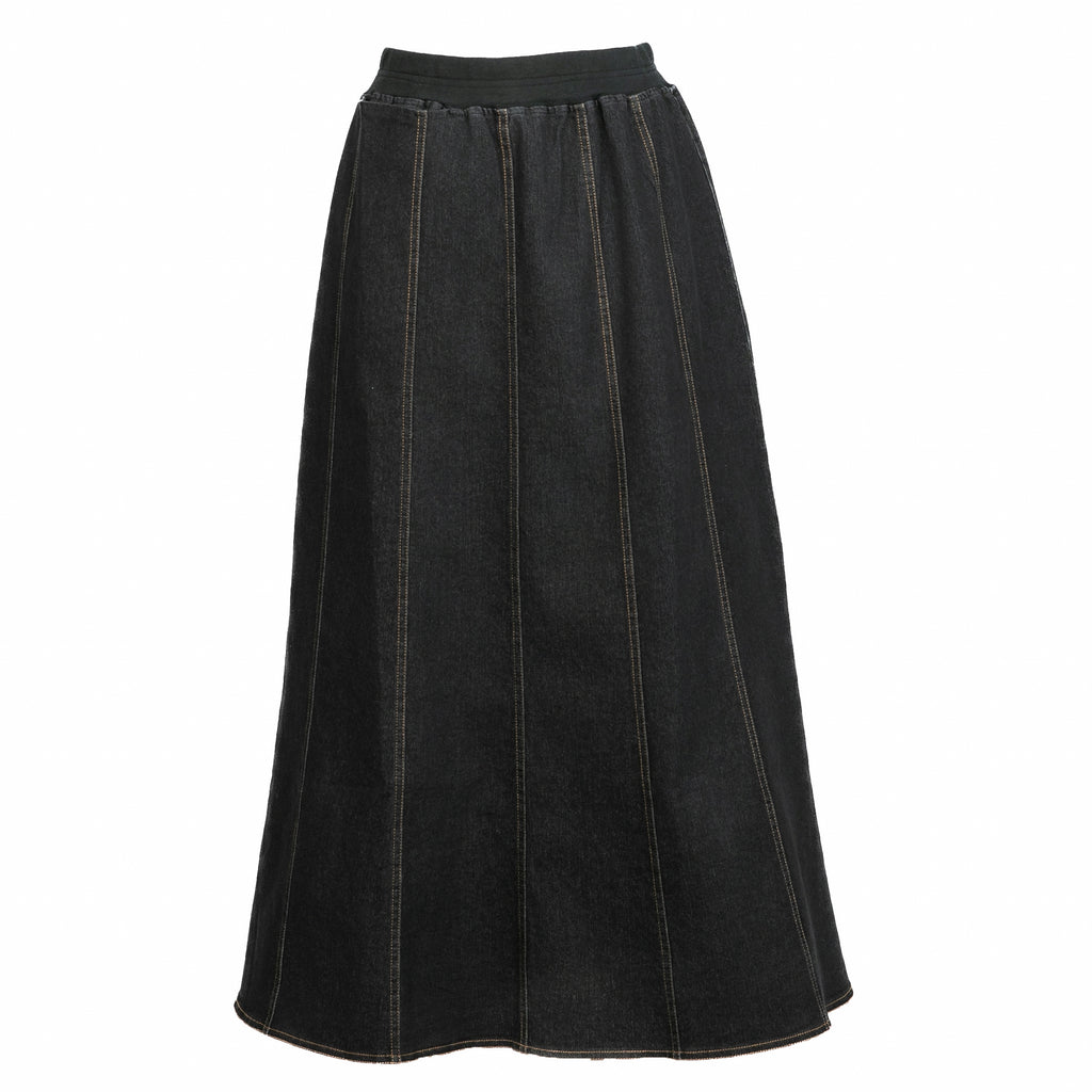 Panel Denim Skirt