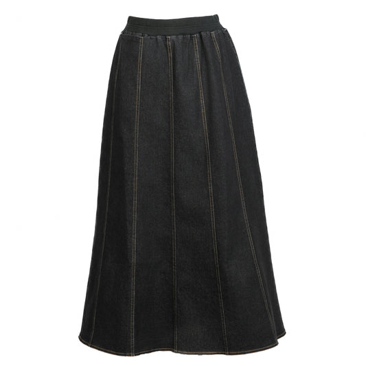 Panel Denim Skirt