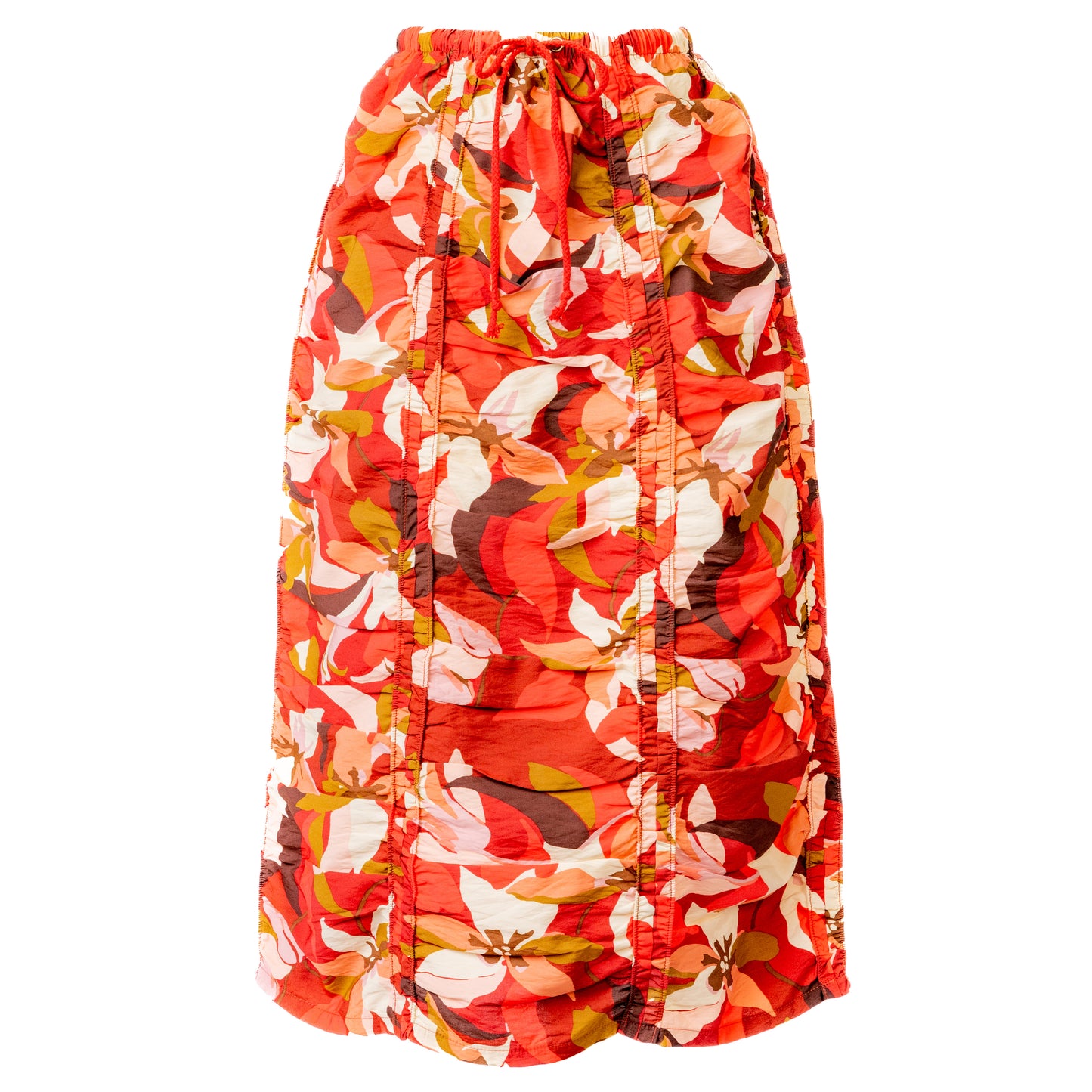 Ruched Skirt Bold Floral