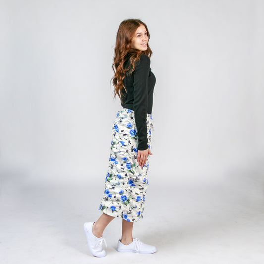 Ruched  Skirt Floral Spring