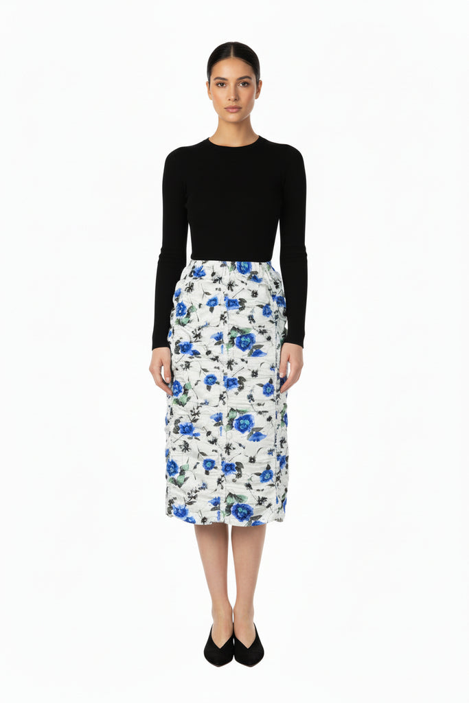 Ruched  Skirt Floral Spring