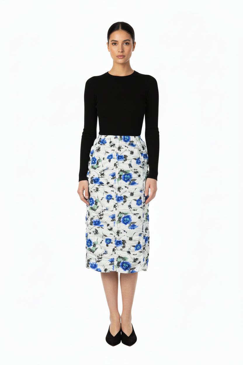 Ruched  Skirt Floral Spring