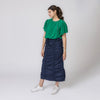 Ruched Summer Denim Skirt