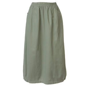 Sage Pockets Elastic Hem Skirt