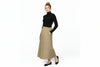 Tiered Khaki Skirt with Pockets