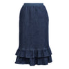 Double Ruffle Skirt Denim Blue