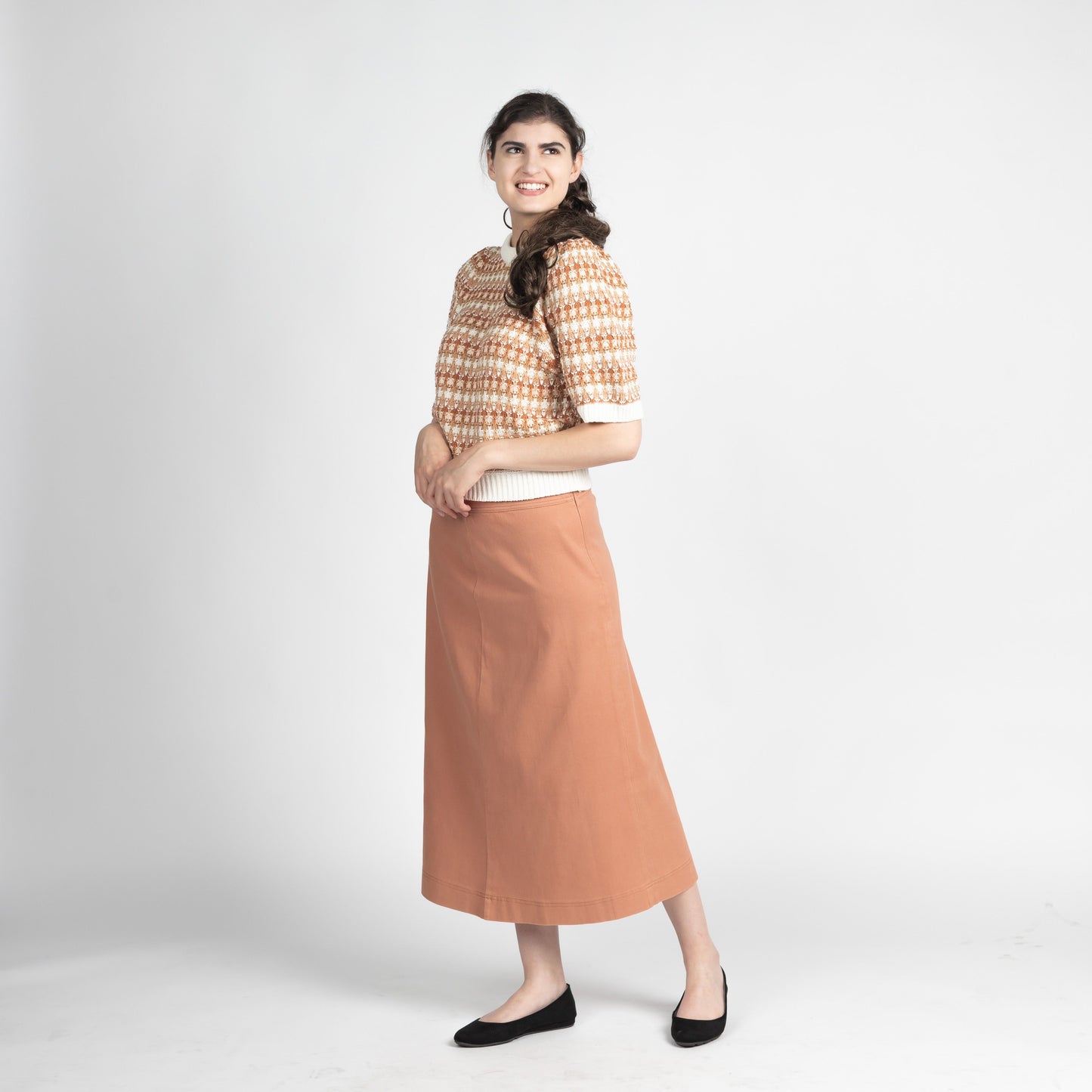 A-line Almond Rose Skirt