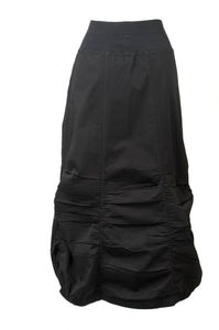 Ruched Black Skirt