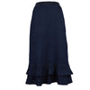 Double Ruffle Skirt Denim Blue