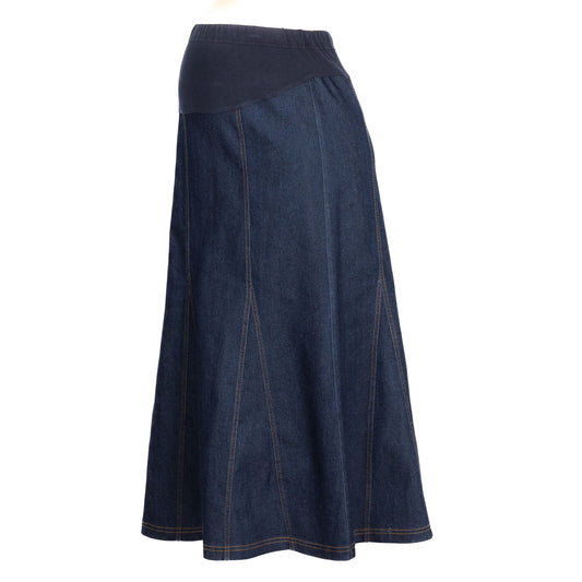 Maternity Skirt Denim Triple Peaks