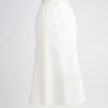 Much desired white denim skirt in modest long style for todays Christian woman 