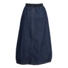 Denim Skirt with Pockets & Elastic Hem