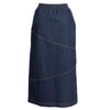 Denim Skirt - Rounded Pockets & Pleat