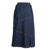 Denim Skirt - Rounded Pockets & Pleat