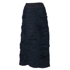 Ruched Midnight Blue Skirt