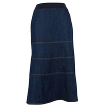 Tiered Indigo Denim Skirt