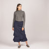 Unusual Ruffles Denim Skirt