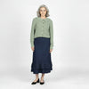 Double Ruffle Skirt Denim Blue