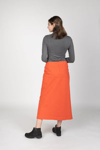 nC Classic Orange Red Denim Skirt